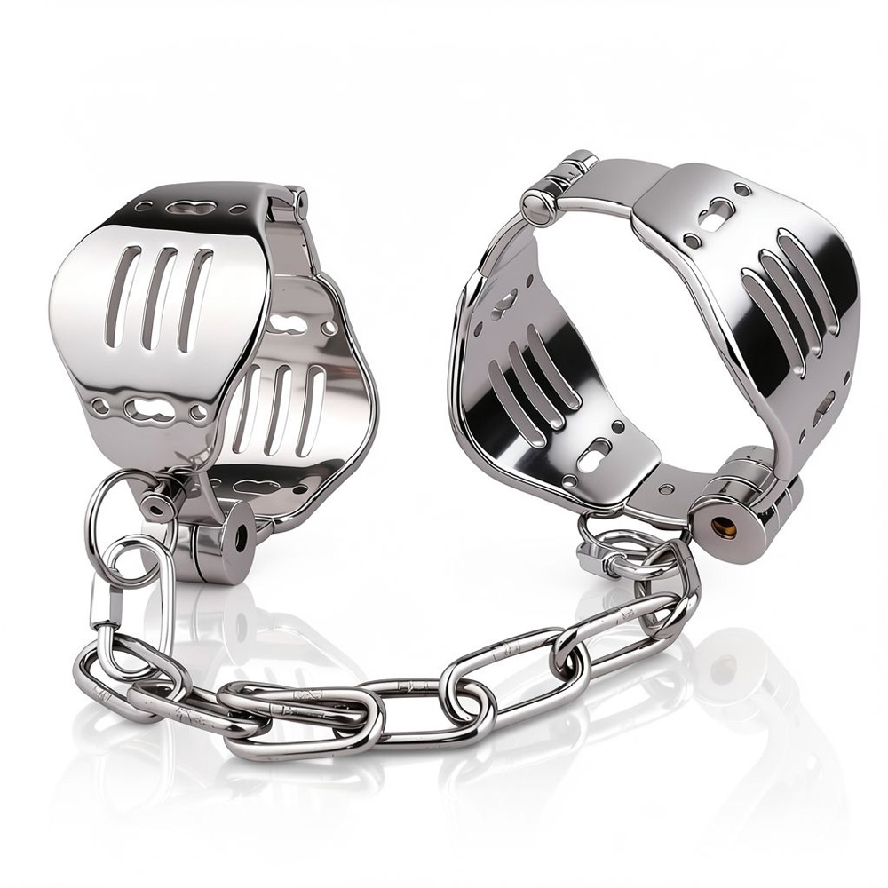 Heavy Equipment Game - Heavy Ankle Restraints with Screw-Locked Stainless