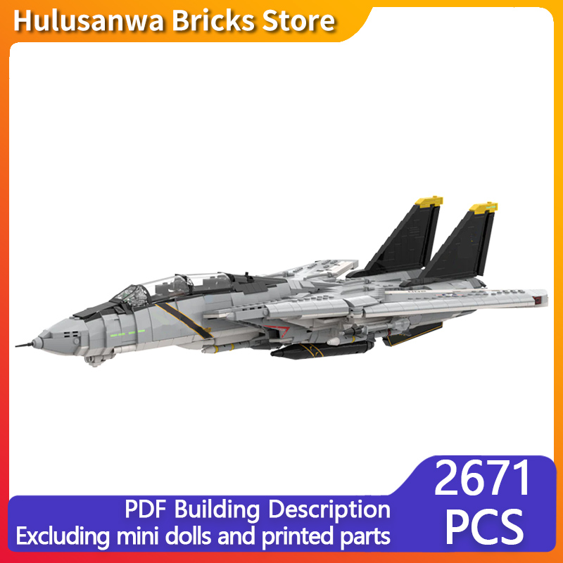 Heavy Equipment Game - F-14A Heavy Fighter Jets Model MOC