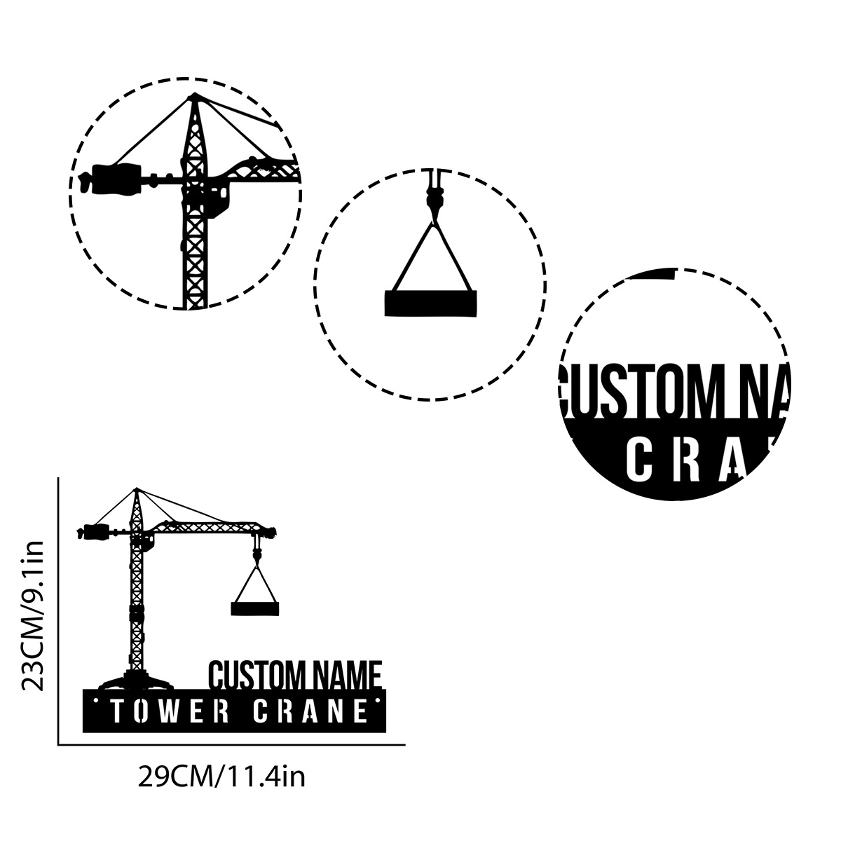 Custom Tower Crane Desk Name P - огляд і ціна Heavy Equipment Names